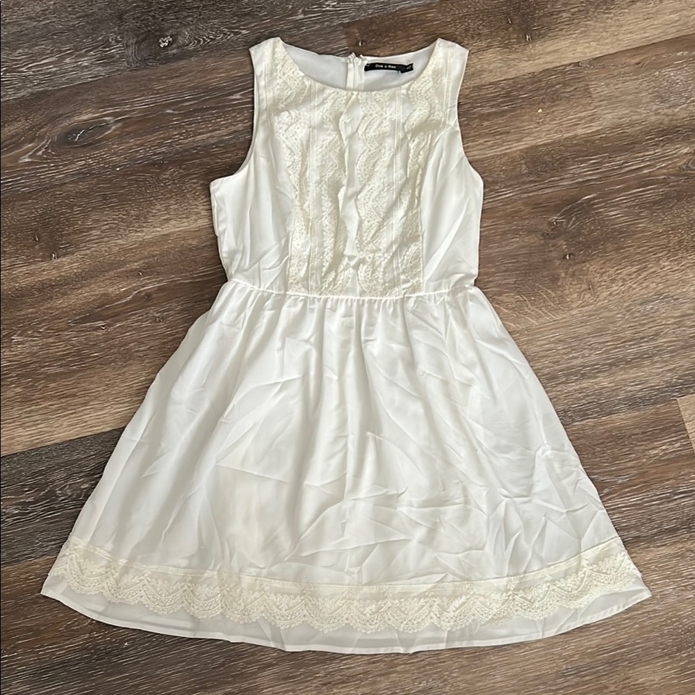 Elegant White Lace Bridal Shower Dress